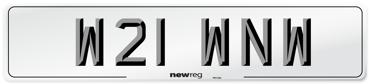 W21 WNW Number Plate from New Reg